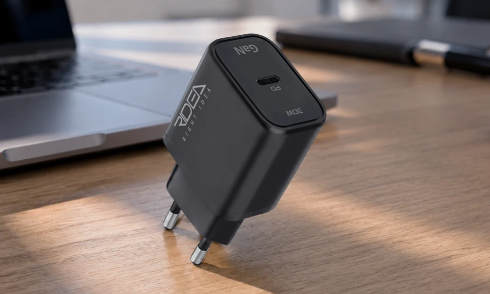 Ridea RW-GaN30BC Boost Plus C Wall Charger, 30W, PD & QC
